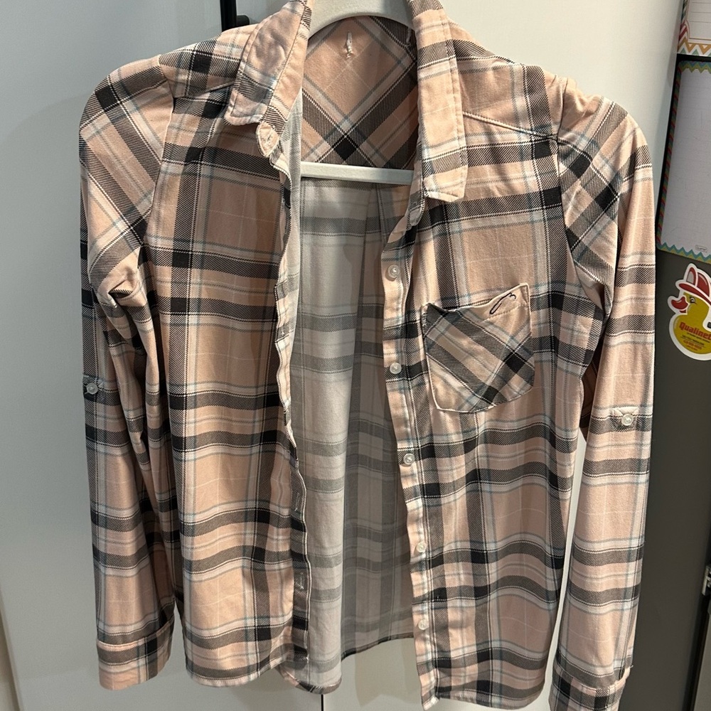 Plaid Button-Up Shirt